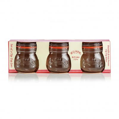 Kilner Round Clip Top Jar (3/Set) 500ml