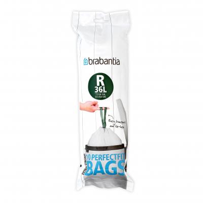 Brabantia Perfect Fit Bags Code R 36L BO 10 Bags/Roll | White