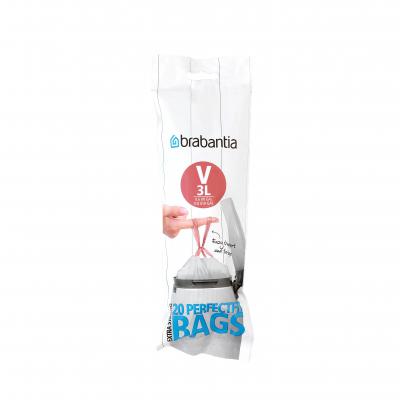 Brabantia PerfectFit Bags Code V 3L 20 bags/roll | White