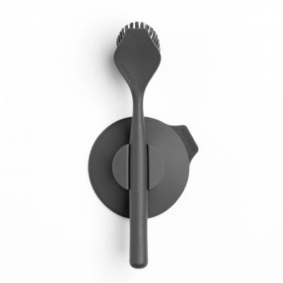 Brabantia Dish Brush with Suction Cup Holder | Dark Grey