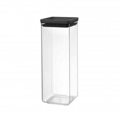 Brabantia Stackable Square Canister 2.5L Dark Grey Lid