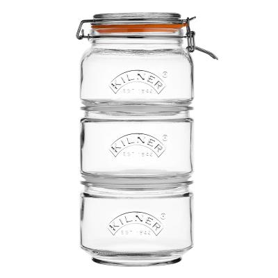 Kilner Stackable Storage Jar 900ml | Clear
