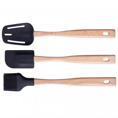 Chasseur Baking Tool Set |Spat Brush Spoon | Black