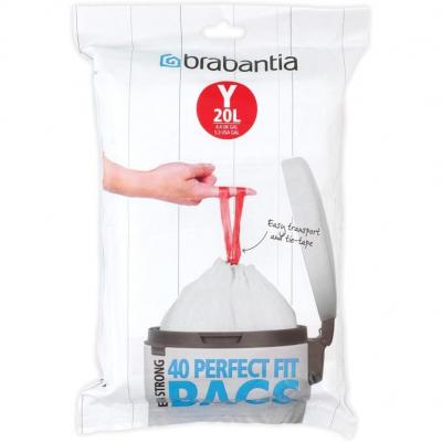 Brabantia Bin Liner Y20L Dispenser Pack 40S