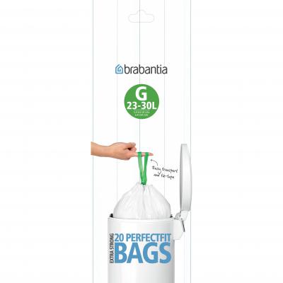 BRABANTIA PerfectFit Bags G 23/30L Roll | White