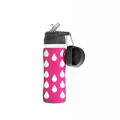 Avanti Silicone Borosilicate Bottle | 500ml Pink