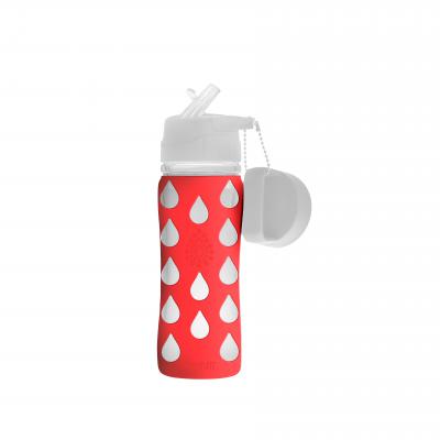 Avanti Silicone Borosilicate Bottle | 500ml Translucent Red