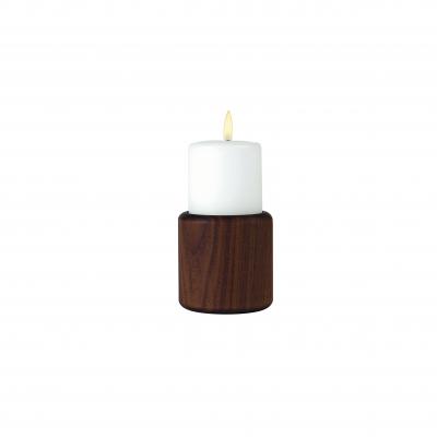 Nuance Baldur Candle Holder 9cm - Walnut
