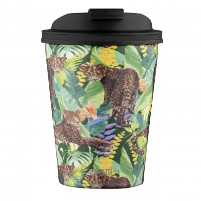 Avanti - GOCUP Double Wall Stainless Steel Coffee Cup 280ml Tropical Leopard
