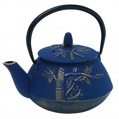 Avanti Bamboo Design Navy Bronze Cast Iron Teapot 800ml