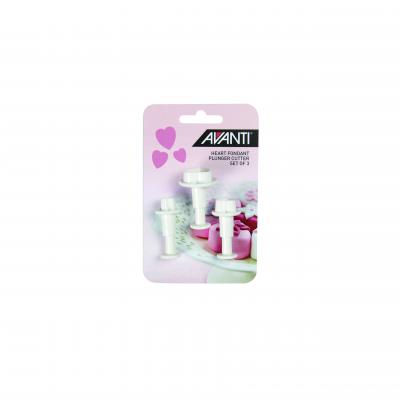 Avanti Heart Fondant Plunger Cut Set 3pcs