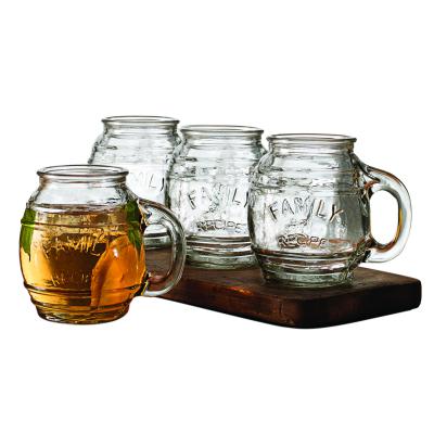 Avanti Barrel Clear Glass Mug 500ml 4pc 