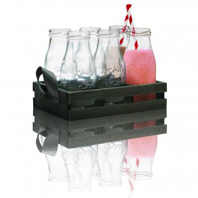 Avanti Milk Bottle with Straw 325ml | 6pcs Tray