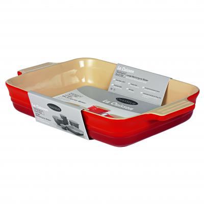 CHASSEUR La Cuisson Large Rectangular Baker  32 x 24 x 6cm/3 Litre | Red