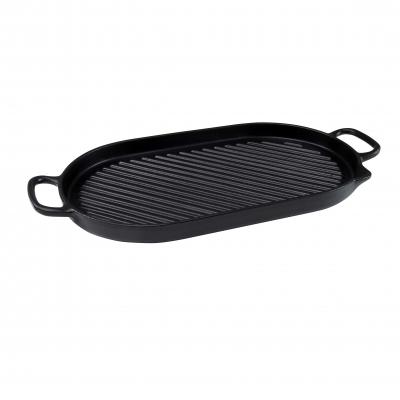 CHASSEUR Oval Stove Top Grill Pan 42 x 20cm | Black Onyx