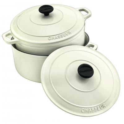 CHASSEUR Round French Oven 24cm | Brilliant White