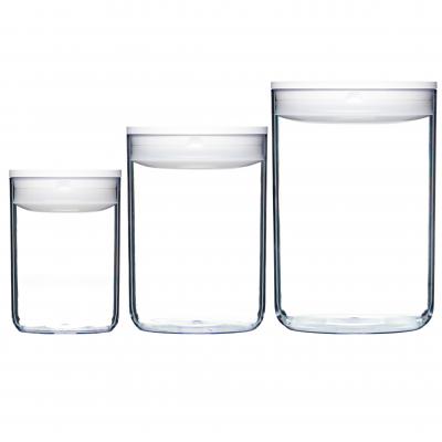 ClickClack Pantry Round Large | Set Of 3 | White