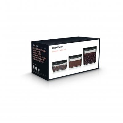 ClickClack Display Cube | Set Of 3 | Black