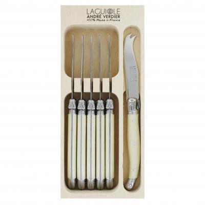 André Verdier Laguiole Debutant Ivory Small Cheese Knife | 6 Piece