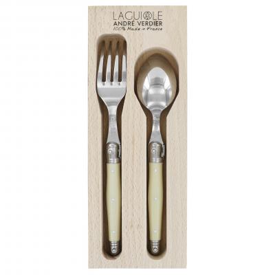 André Verdier Laguiole Debutant Ivory Dessert Cutlery | 2 Piece