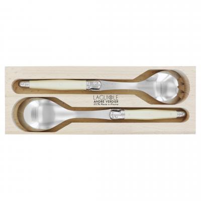 André Verdier Laguiole Debutant Ivory Salad Set | 2 Piece