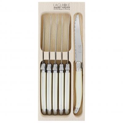 André Verdier Laguiole Debutant Ivory Steak Knife | 6 Piece