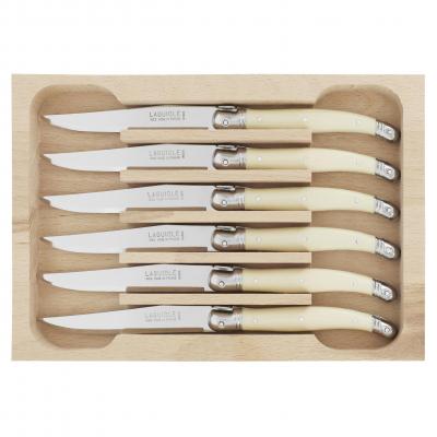 André Verdier Laguiole Debutant Ivory Dessert Knife | 6 Piece