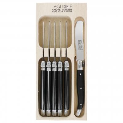 André Verdier Laguiole Debutant Black Butter Spreader | 6 Piece