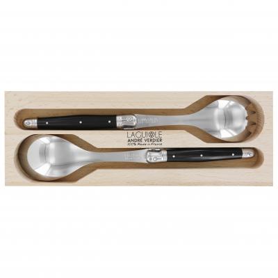 André Verdier Laguiole Debutant Black Salad Set | 2 Piece