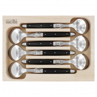 André Verdier Laguiole Debutant Black Soup Spoon | 6 Piece