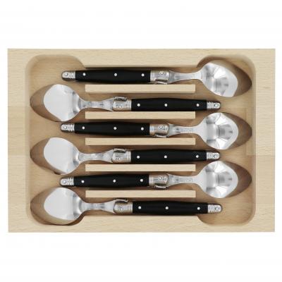 André Verdier Laguiole Debutant Black Coffee Spoon | 6 Piece