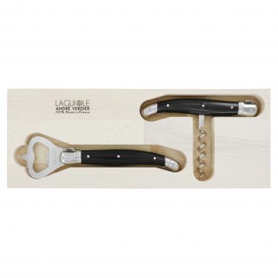 André Verdier Laguiole Debutant Black Apero Corkscrew & Bottle Opener