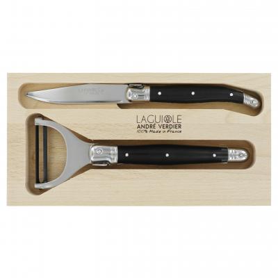André Verdier Laguiole Debutant Black Preparation Set | 2 Piece