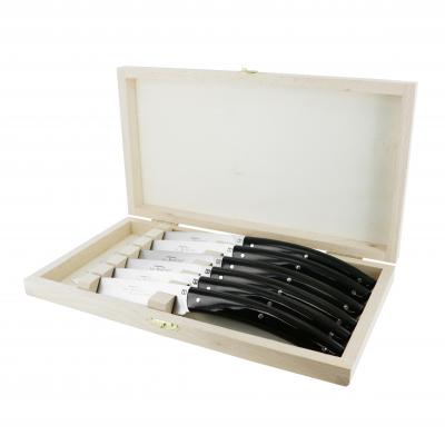André Verdier Le Thiers Elegance Black Steak Knife | 6 Piece