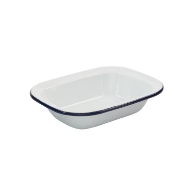 Bakemaster Enamel Rectangular Pie Dish | 23.5x18cm