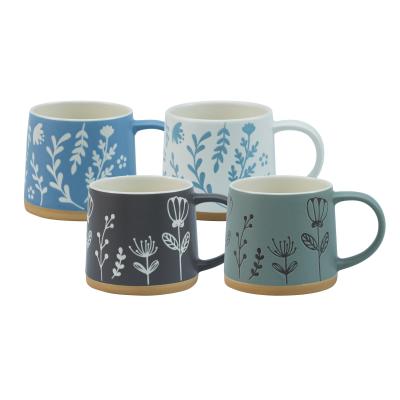 Bundanoon Scandi Mug Flora 380ml | Set of 4