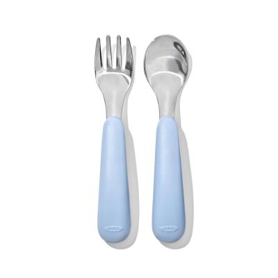 Oxo Tot Kids Fork & Spoon Set | Dusk