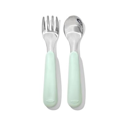 Oxo Tot Kids Fork & Spoon Set | Opal