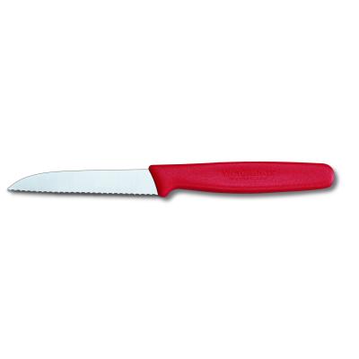 Victorinox Paring Knife, 8cm Blade, Wavy Edge, Nylon | Red (75060)