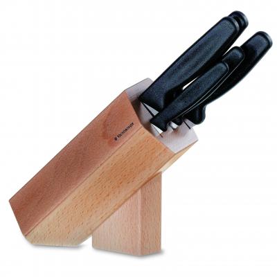Victorinox Cutlery Block 5 Piece Hexagonal | Beechwood