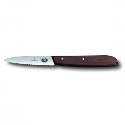 Victorinox Paring Knife Wavy Edge Pointed Tip 8cm | Rosewood