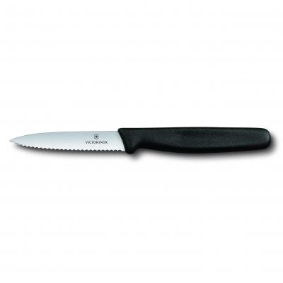 Victorinox Paring Knife Wavy Edge Pointed Tip Nylon 8cm | Black