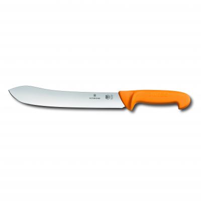 Victorinox Swibo Butchers Knife,22cm Wide Tip Stiff Blade - Yellow