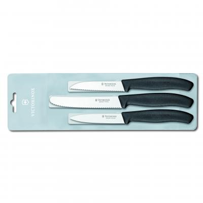 Victorinox Swiss Classic Paring Knife Set, 3 Pieces | Black