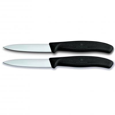 Victorinox Paring Knife, 8 cm Pointed Blade, Classic, Black (75086)