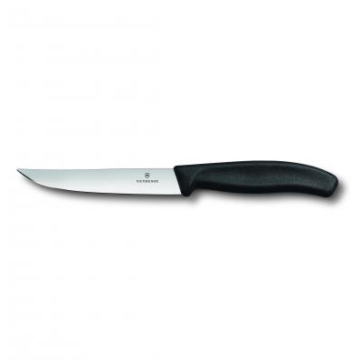 Victorinox Steak Knife 12cm, Wide Blade, Straight Edge, 2 pc Set Black