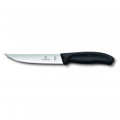 VIctorinox Steak Knife 14cm, Wide Blade, Straight Edge, Classic, Black