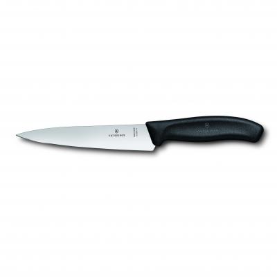 Victorinox Cooks-Carving Knife 15cm, Wide Blade, Classic, Black , Blister