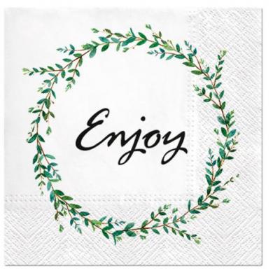 Paw Lunch Napkins 33cm Pack of 20 | 3 Ply | Twigs Round