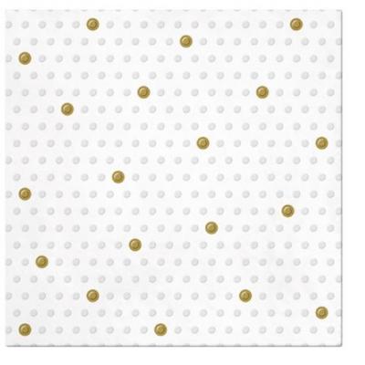 Paw Lunch Napkins 33cm Pack of 20 | 3 Ply | Inspo Dots White